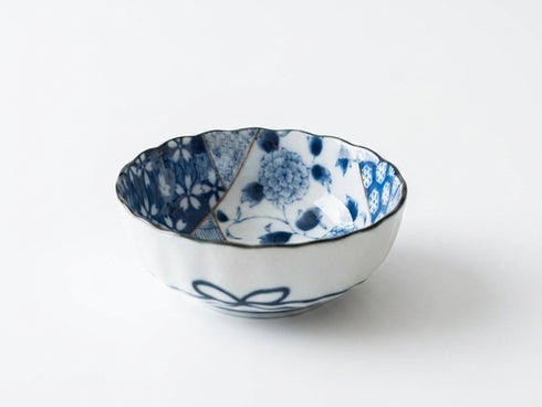Yuzen bowls (set of 4) Chawanmushi