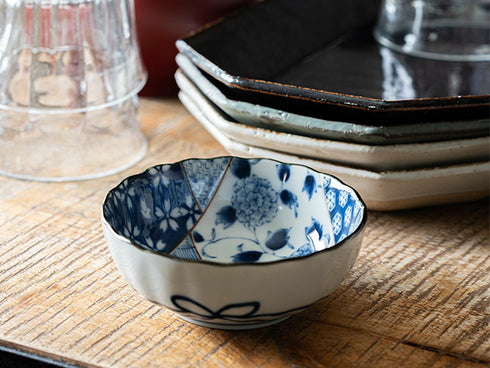 Yuzen bowls (set of 4) chawanmushi