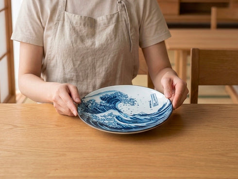 Hokusai Nami Fuji plates ×3 Plates