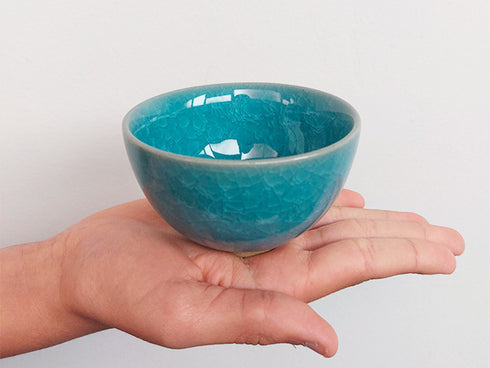 Crackle glaze teacups