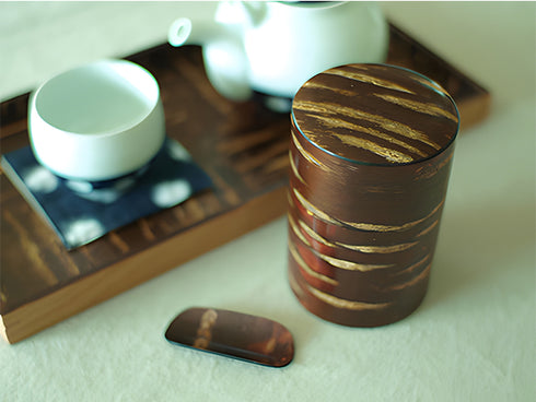 Cherry bark tea tin gift set Tea box