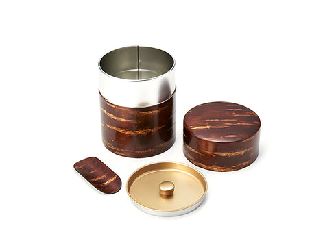Cherry bark tea tin gift set Tea box