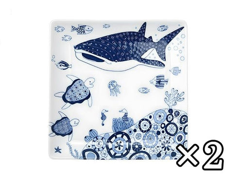 Jinbeizame plates plate