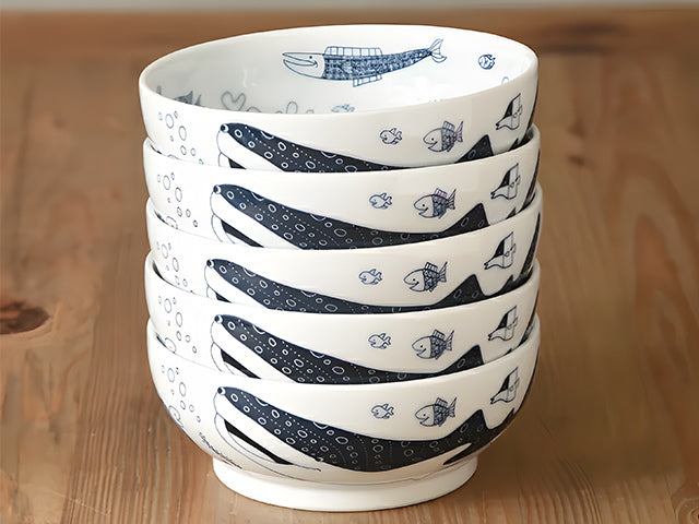 Cookware Made Japan Jinbeizame Bowls | Whale Shark Hasami Porcelain Made in Japan ...